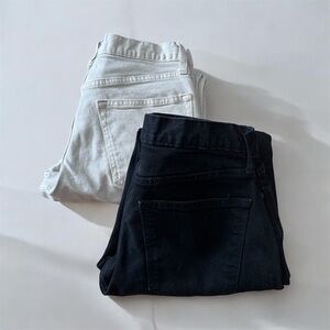 Old Navy Bundle of 2 Pairs of Athletic Taper Flex Jeans. Black Khaki. FLAW 30x30